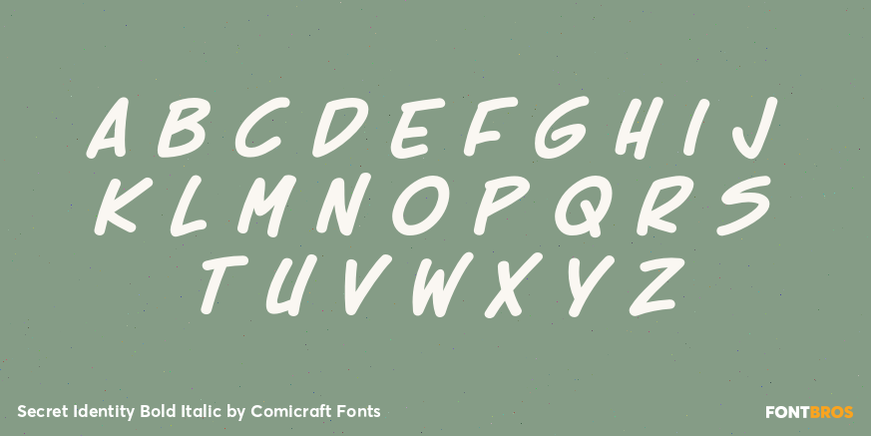 Secret Identity Bold Italic Font Poster #3