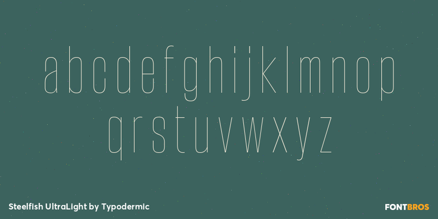 Steelfish UltraLight Font Poster #3