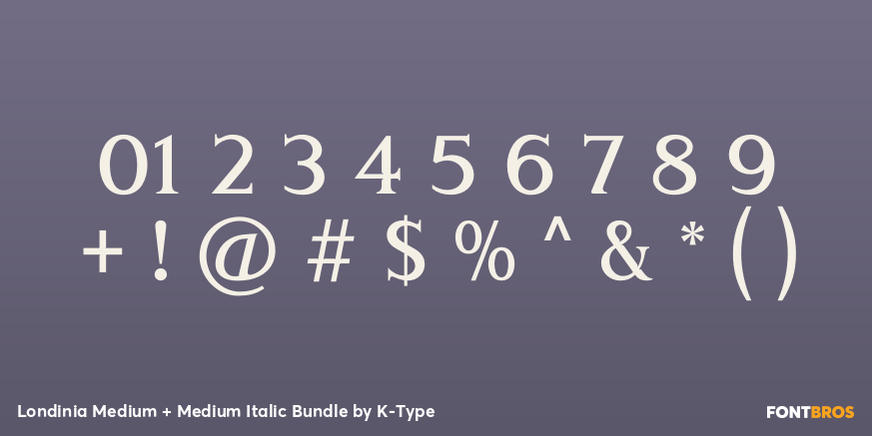 Londinia Medium + Medium Italic Bundle Font Poster #4