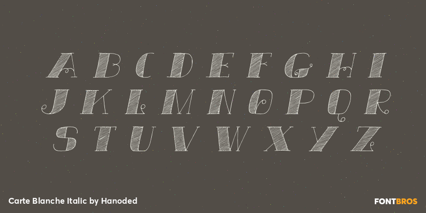 Carte Blanche Italic Font Poster #2