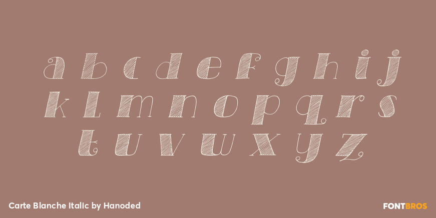 Carte Blanche Italic Font Poster #3