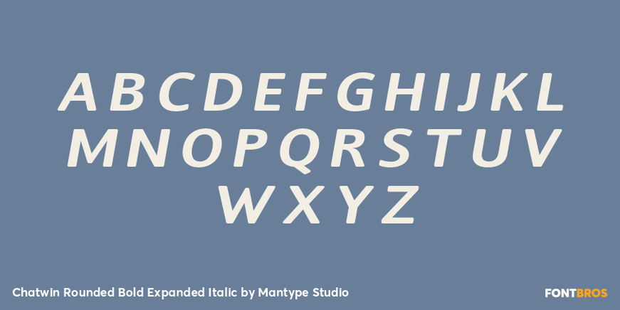 Chatwin Rounded Bold Expanded Italic Font Poster #2