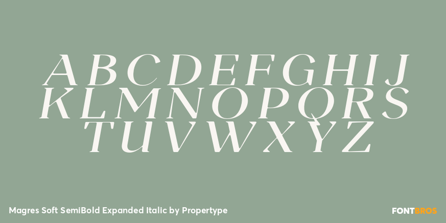 Magres Soft SemiBold Expanded Italic Font Poster #2