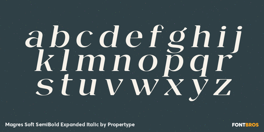 Magres Soft SemiBold Expanded Italic Font Poster #3