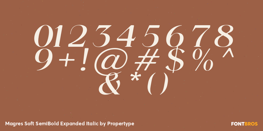 Magres Soft SemiBold Expanded Italic Font Poster #4