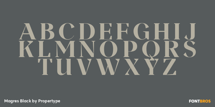 Magres Black Font Poster #2