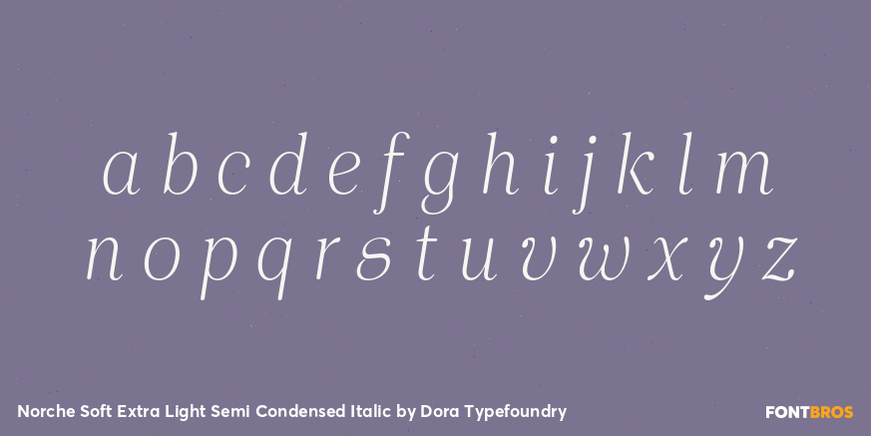 Norche Soft Extra Light Semi Condensed Italic Font Poster #3
