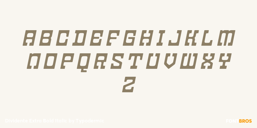 Dividente Extra Bold Italic Font Poster #2