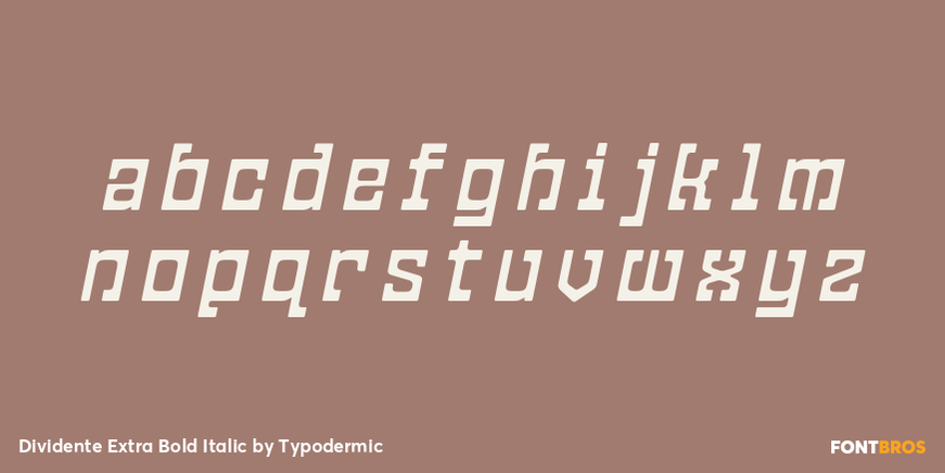 Dividente Extra Bold Italic Font Poster #3