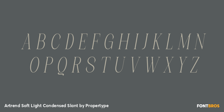 Artrend Soft Light Condensed Slant Font Poster #2