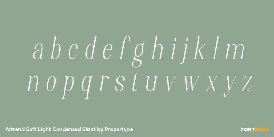 Artrend Soft Light Condensed Slant Font Poster #3