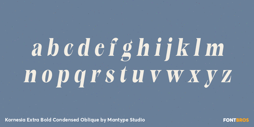 Kornesia Extra Bold Condensed Oblique Font Poster #3