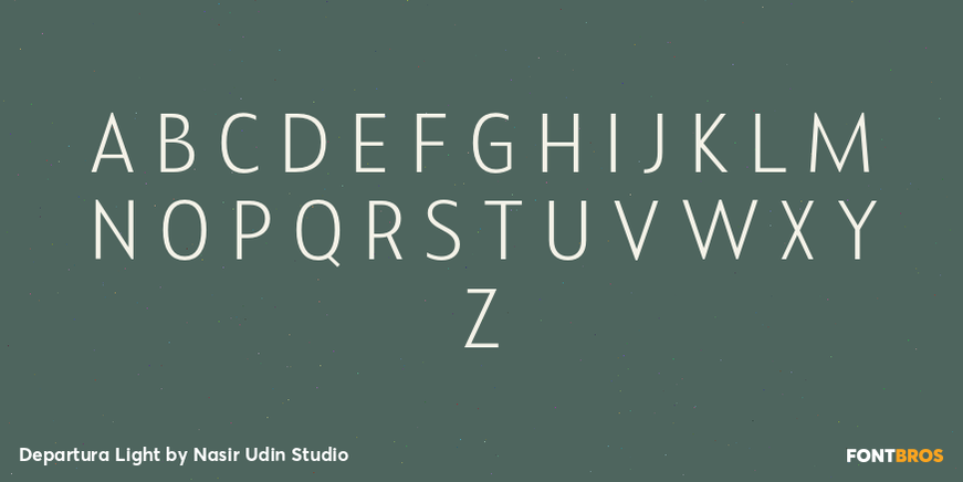 Departura Light Font Poster #2