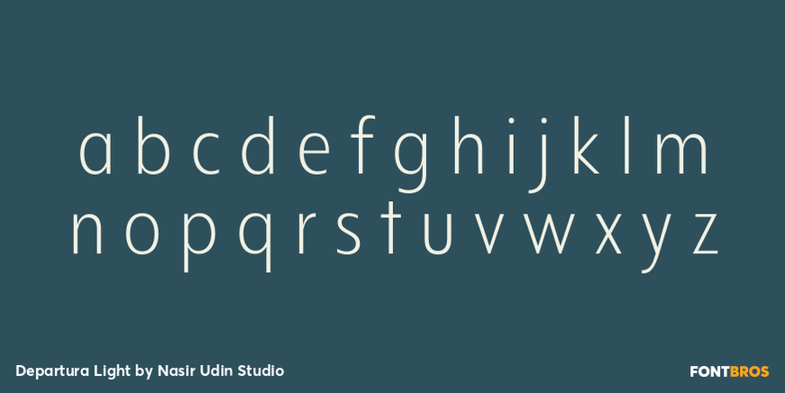 Departura Light Font Poster #3