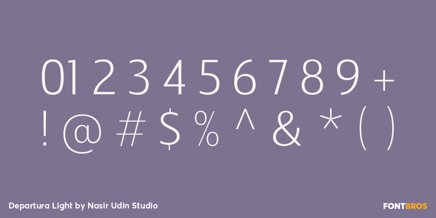 Departura Light Font Poster #4