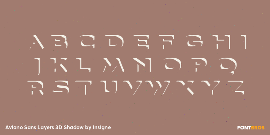 Aviano Sans Layers 3D Shadow Font Poster #2