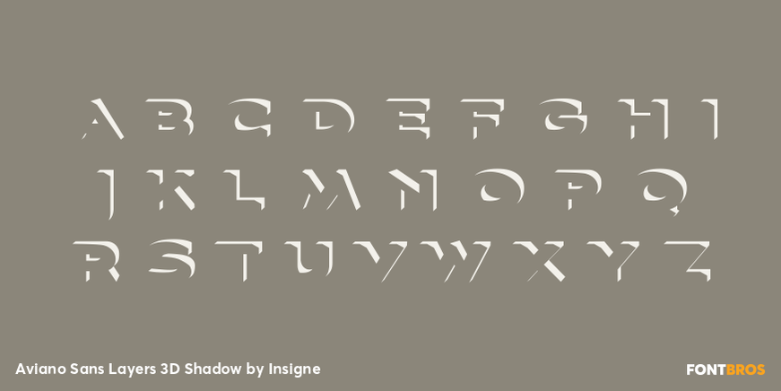 Aviano Sans Layers 3D Shadow Font Poster #3
