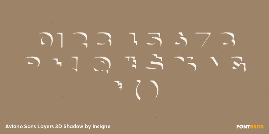Aviano Sans Layers 3D Shadow Font Poster #4