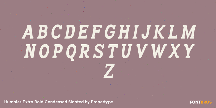 Humbles Extra Bold Condensed Slanted Font Poster #2