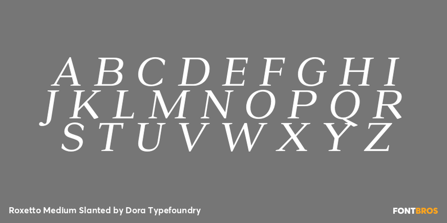 Roxetto Medium Slanted Font Poster #2