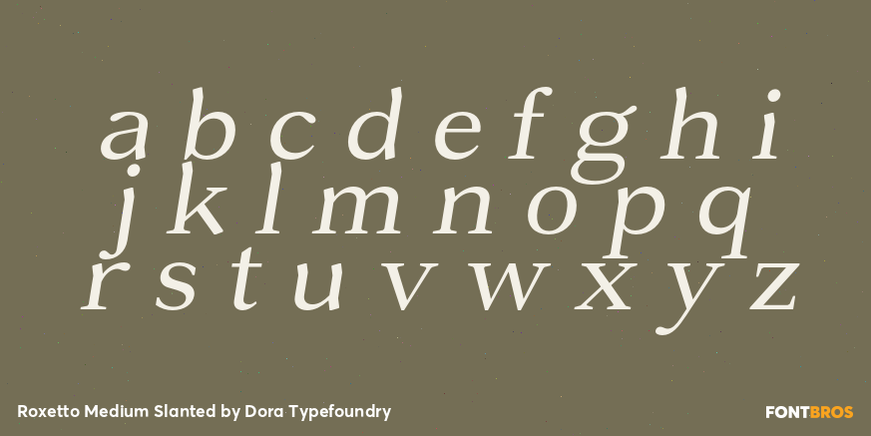 Roxetto Medium Slanted Font Poster #3