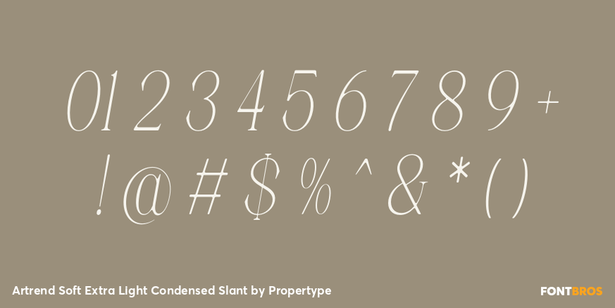 Artrend Soft Extra Light Condensed Slant Font Poster #4