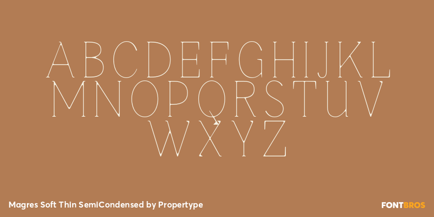 Magres Soft Thin SemiCondensed Font Poster #2