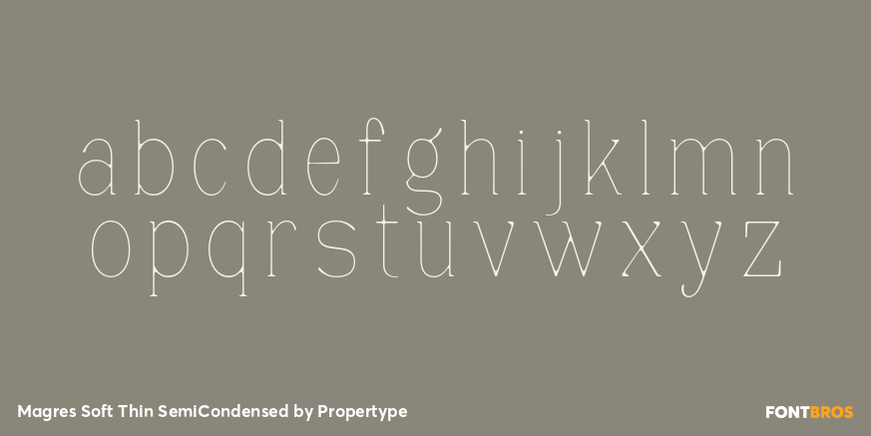 Magres Soft Thin SemiCondensed Font Poster #3