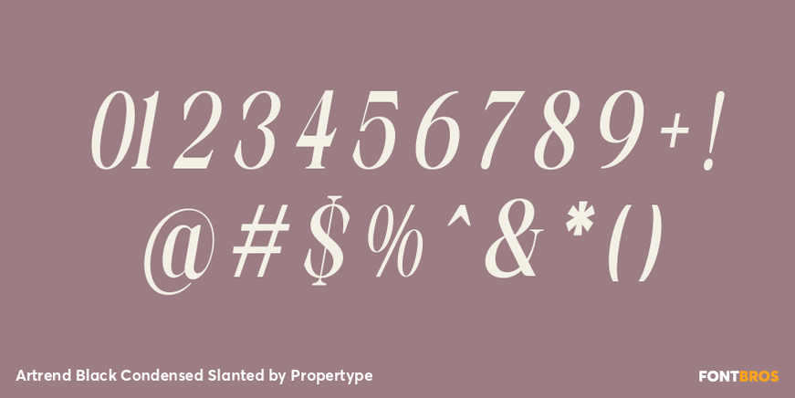 Artrend Black Condensed Slanted Font Poster #4