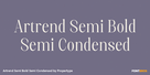 Artrend Semi Bold Semi Condensed Thumbnail #1
