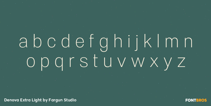 Denova Extra Light Font Poster #3