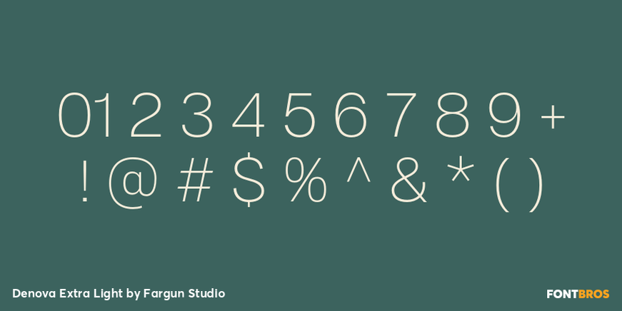 Denova Extra Light Font Poster #4