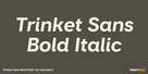 Trinket Sans Bold Italic Thumbnail #1