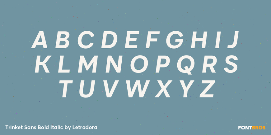 Trinket Sans Bold Italic Font Poster #2