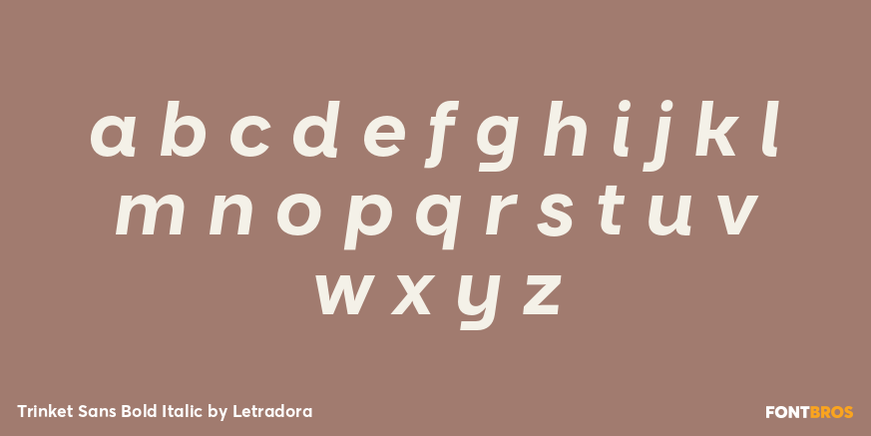 Trinket Sans Bold Italic Font Poster #3