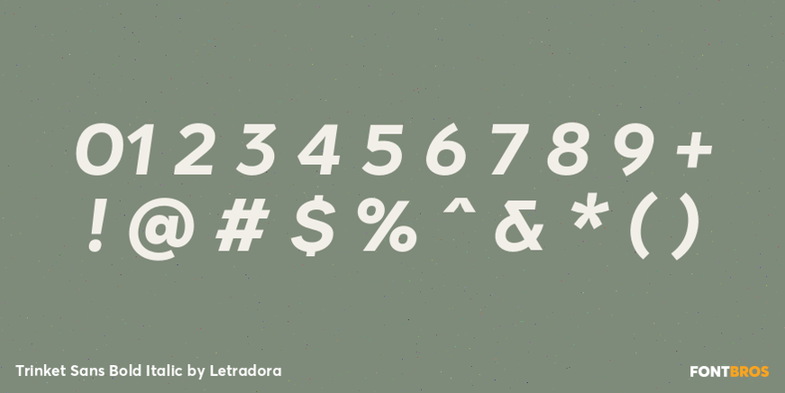 Trinket Sans Bold Italic Font Poster #4