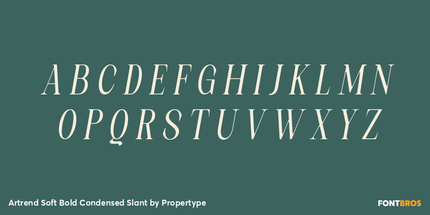 Artrend Soft Bold Condensed Slant Font Poster #2