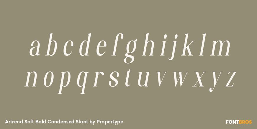 Artrend Soft Bold Condensed Slant Font Poster #3