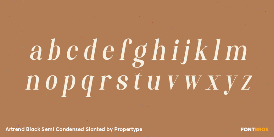 Artrend Black Semi Condensed Slanted Font Poster #3
