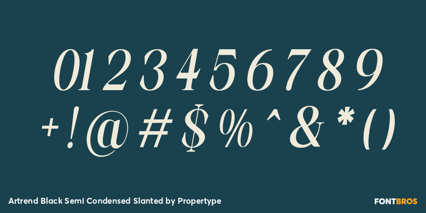 Artrend Black Semi Condensed Slanted Font Poster #4