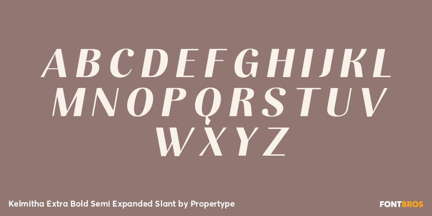 Kelmitha Extra Bold Semi Expanded Slant Font Poster #2