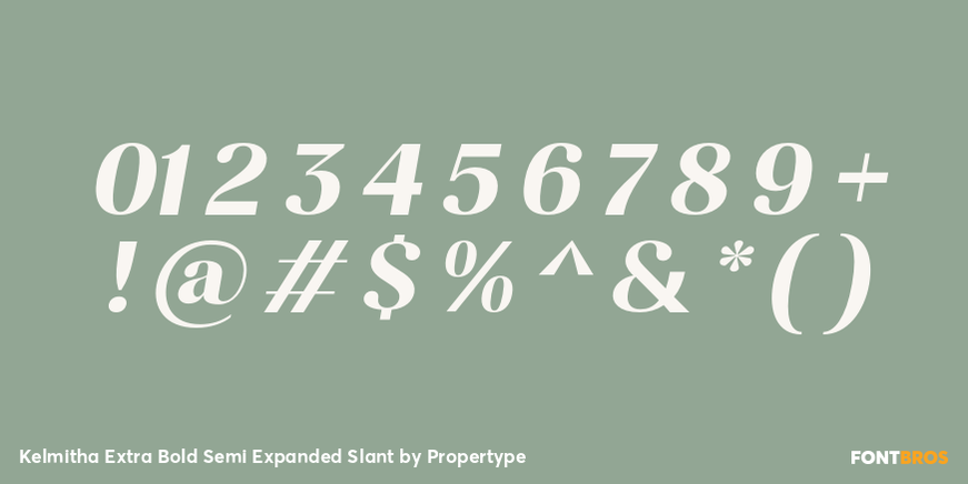Kelmitha Extra Bold Semi Expanded Slant Font Poster #4