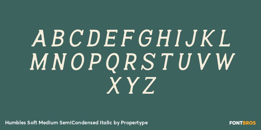 Humbles Soft Medium SemiCondensed Italic Font Poster #2