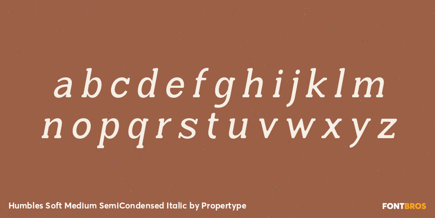 Humbles Soft Medium SemiCondensed Italic Font Poster #3