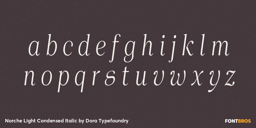 Norche Light Condensed Italic Font Poster #3