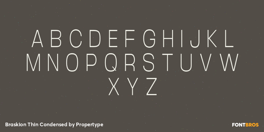 Braskion Thin Condensed Font Poster #2