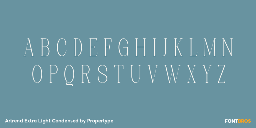 Artrend Extra Light Condensed Font Poster #2