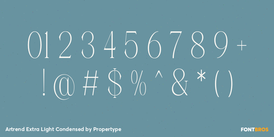 Artrend Extra Light Condensed Font Poster #4
