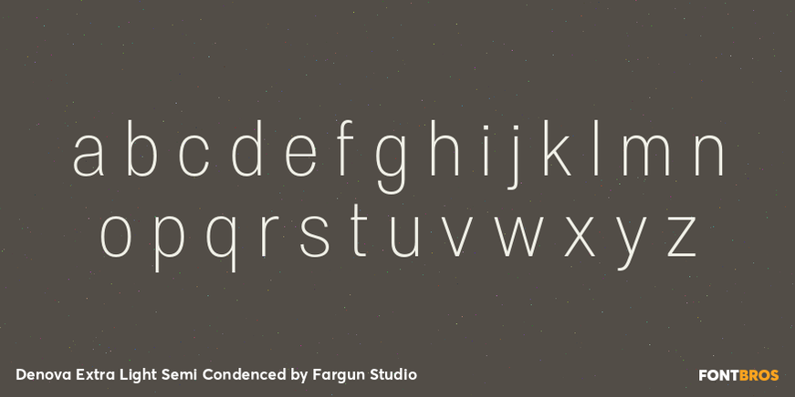 Denova Extra Light Semi Condenced Font Poster #3