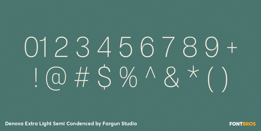 Denova Extra Light Semi Condenced Font Poster #4